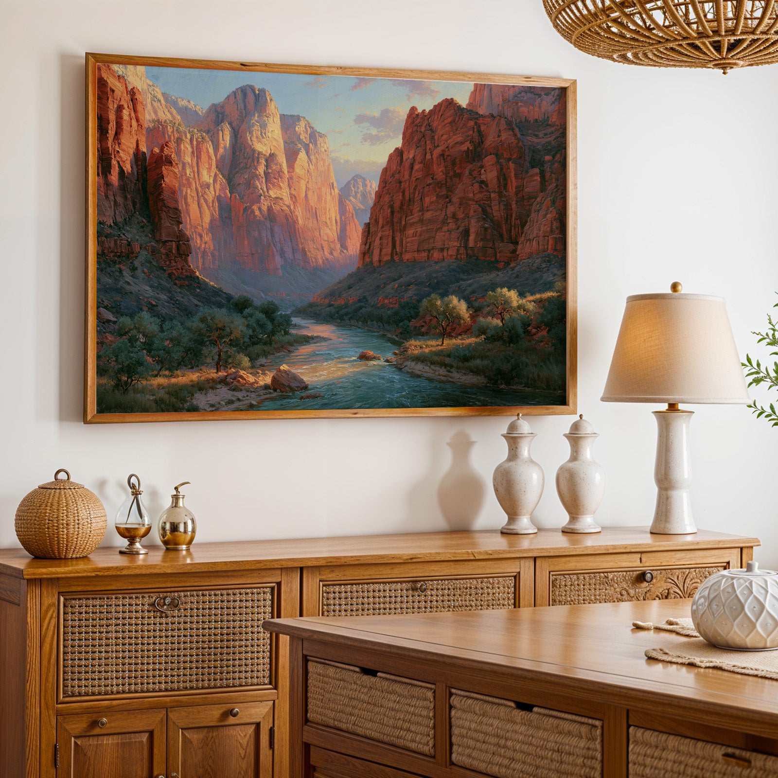 Zion National Park Classical Oil Painting