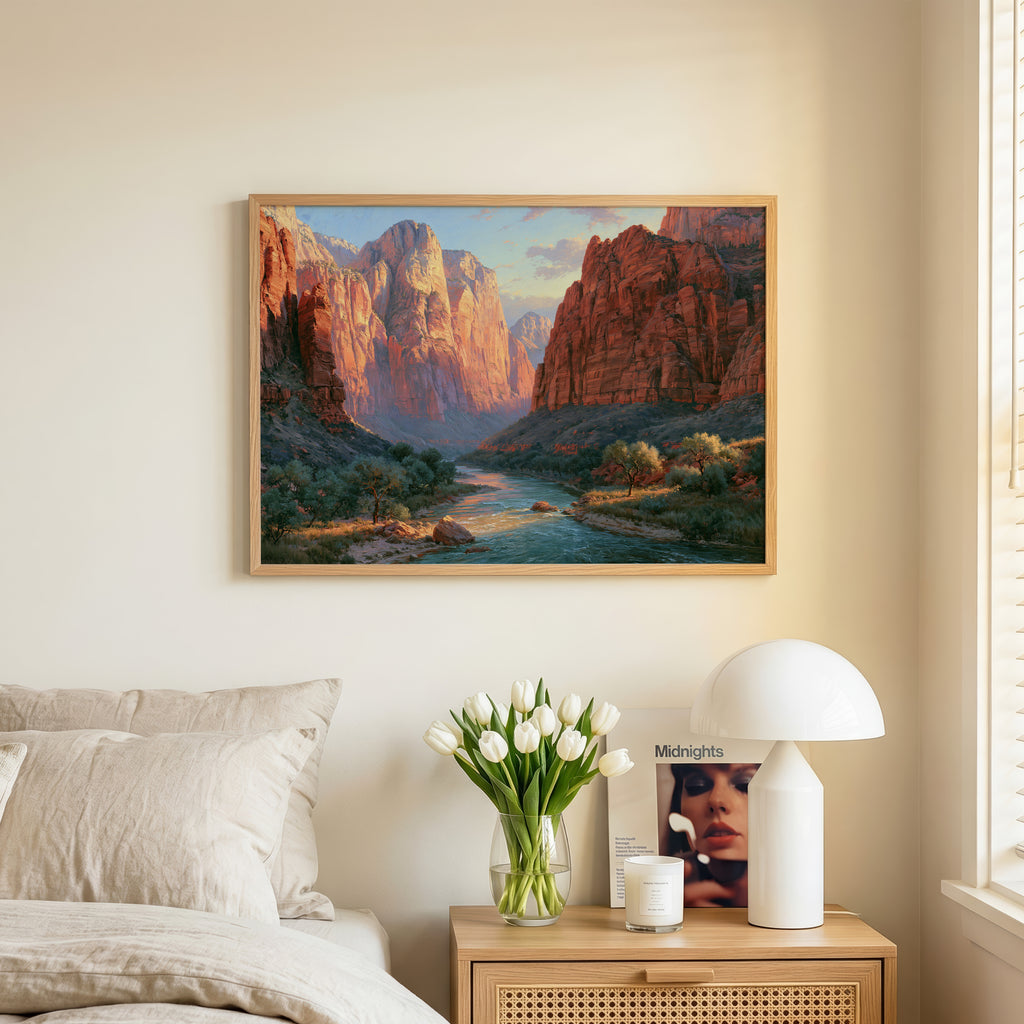 Zion National Park Classical Oil Painting