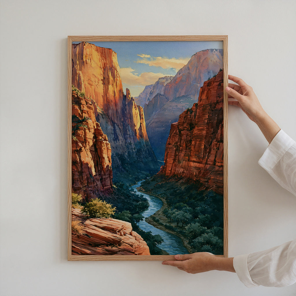 Zion National Park Watercolor Art