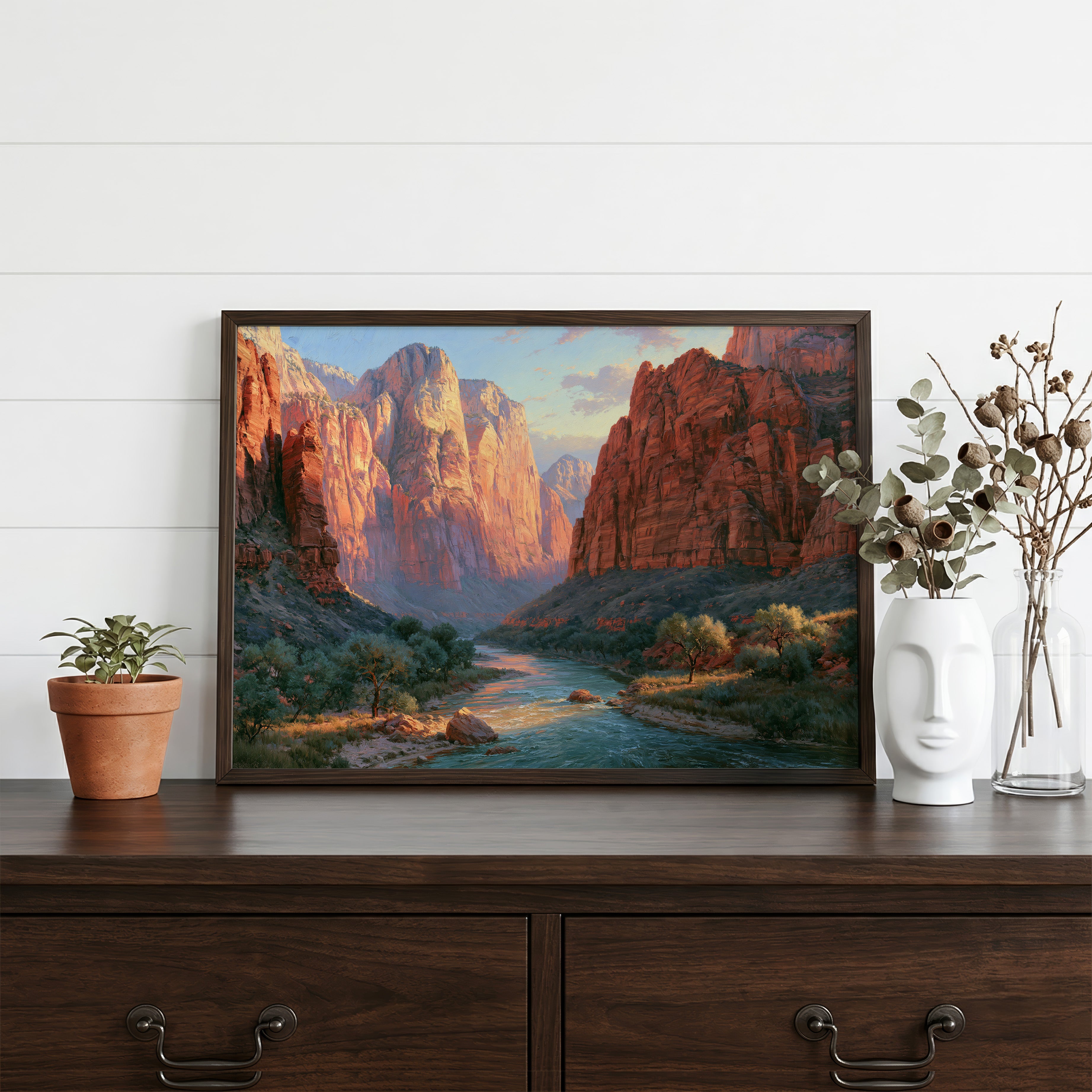 Zion National Park Classical Oil Painting