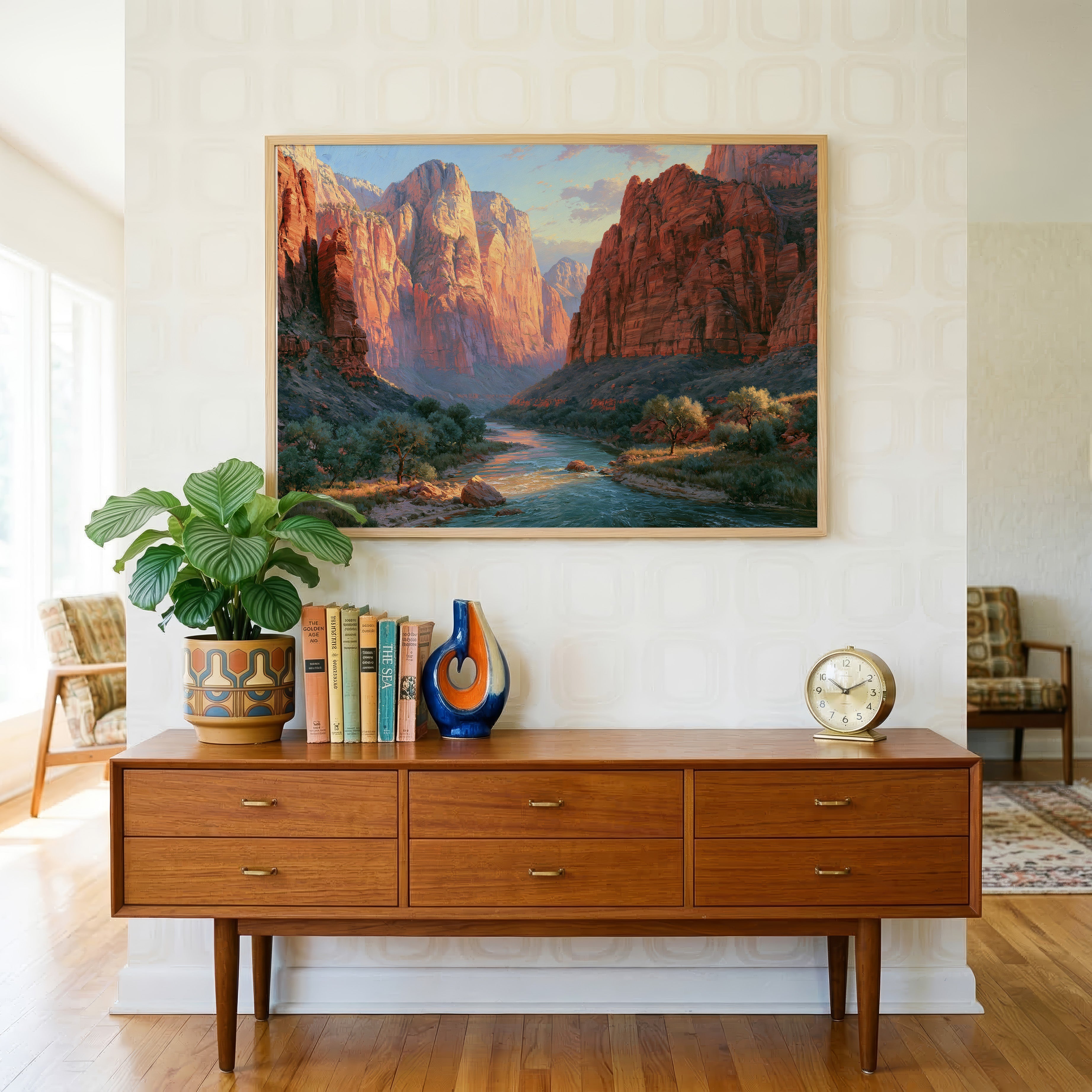 Zion National Park Classical Oil Painting