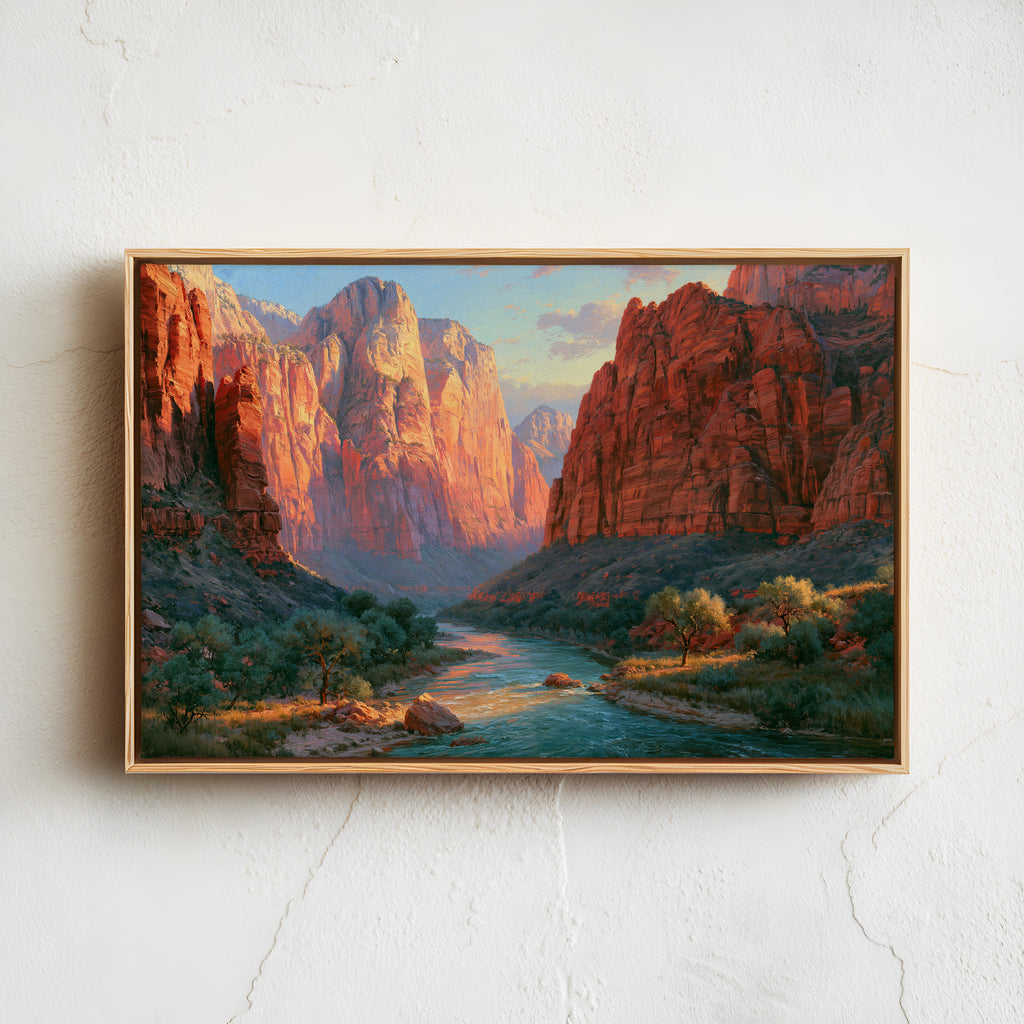 Zion National Park Classical Oil Painting