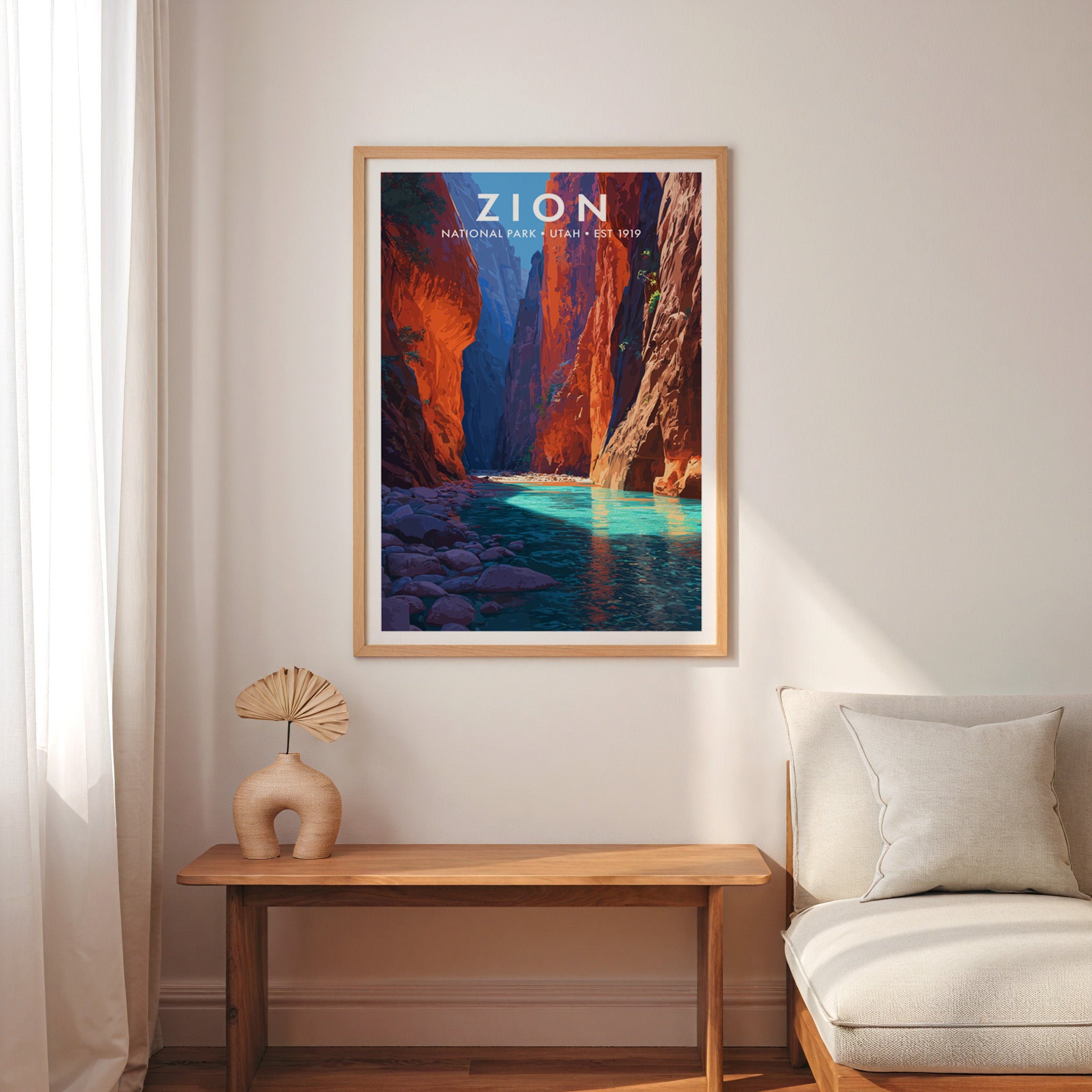 Retro Zion National Park Print
