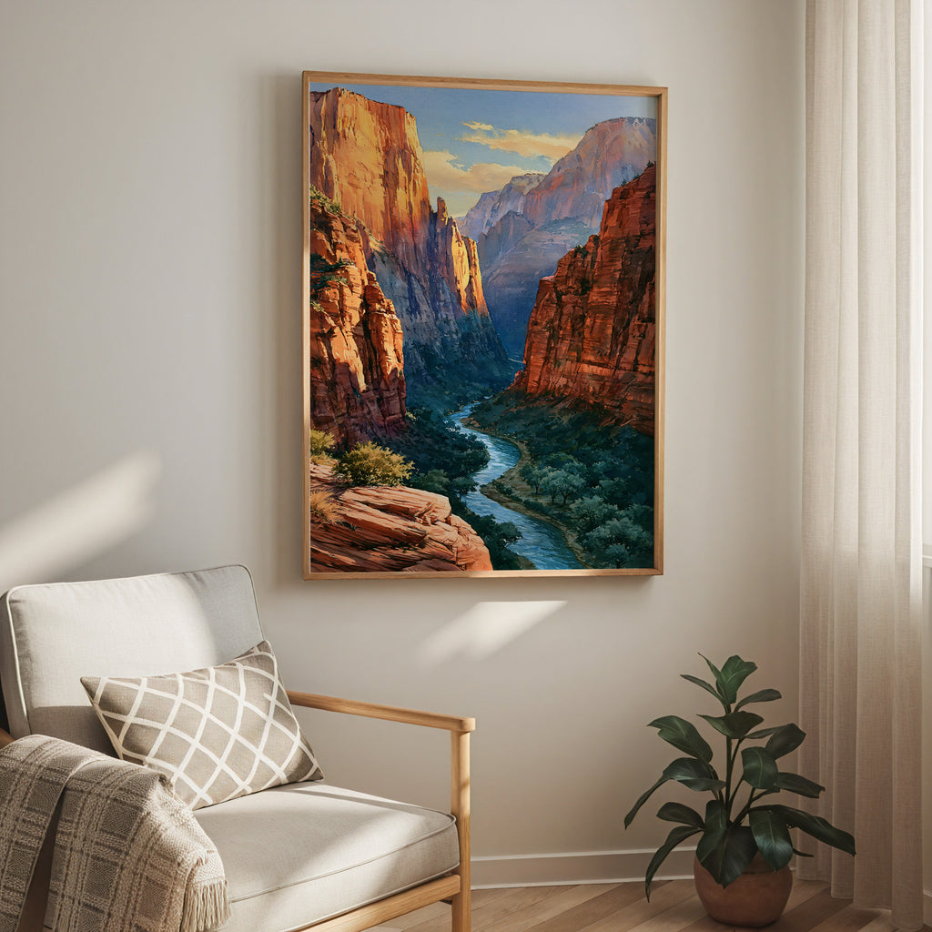 Zion National Park Watercolor Art
