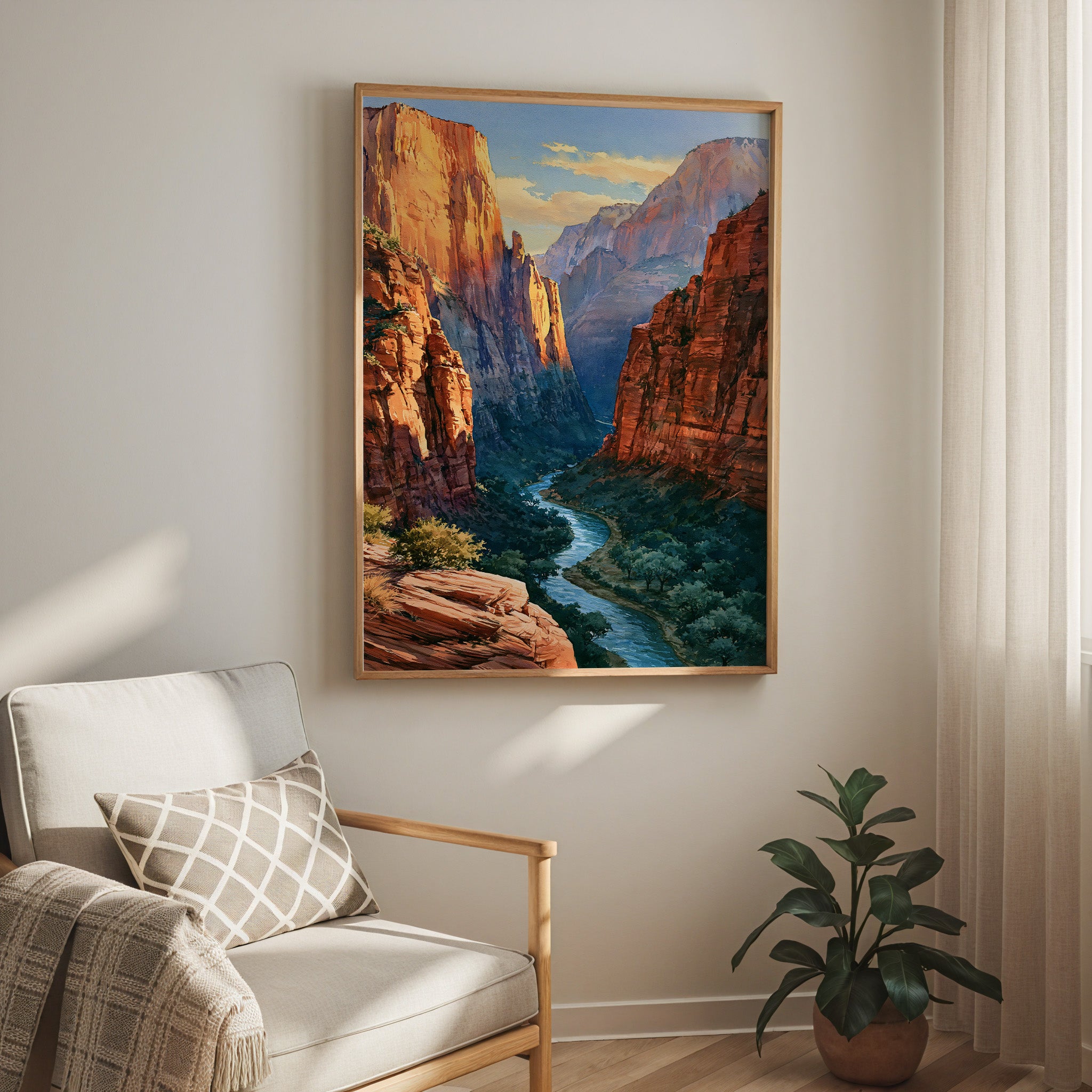 Zion National Park Watercolor Art