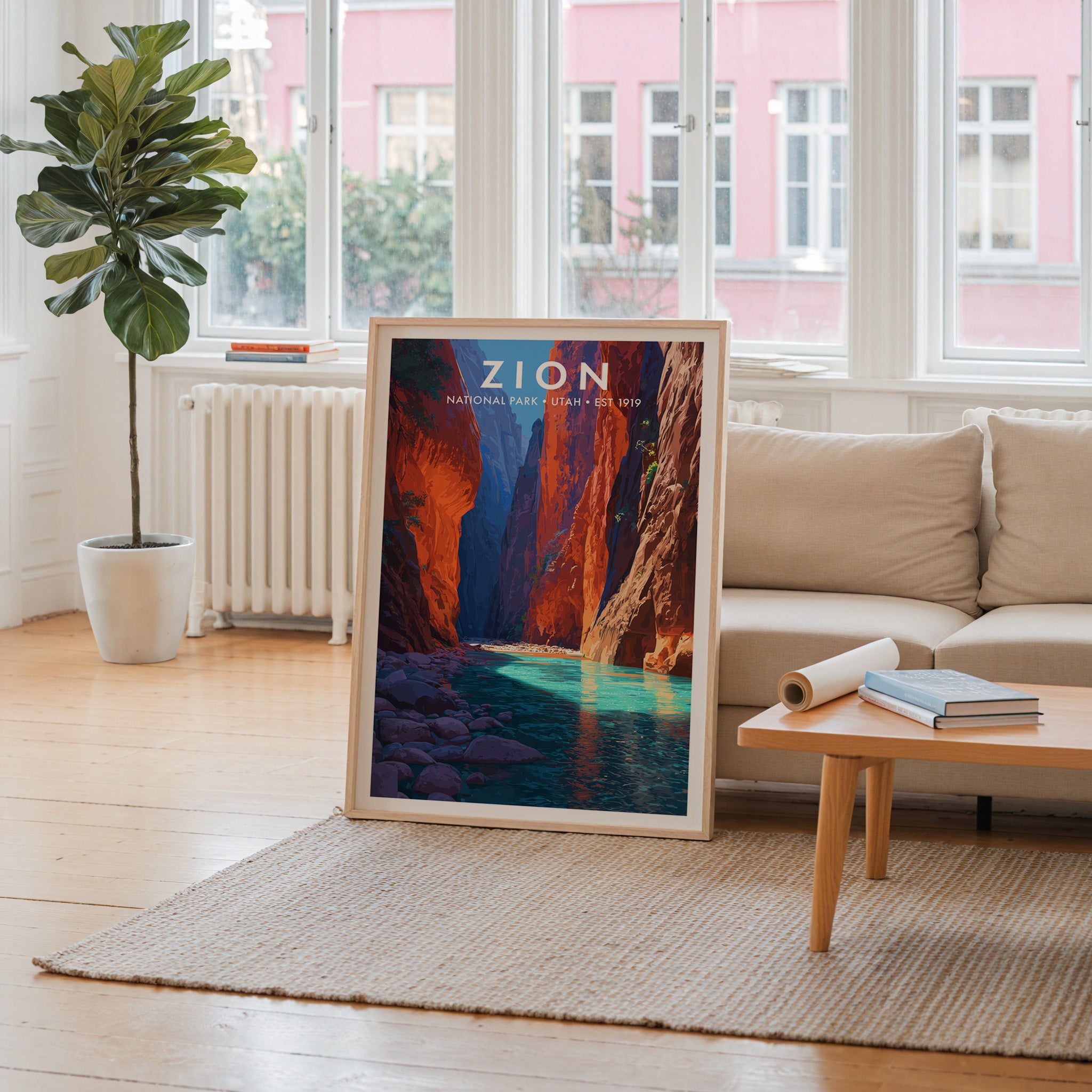 Retro Zion National Park Print