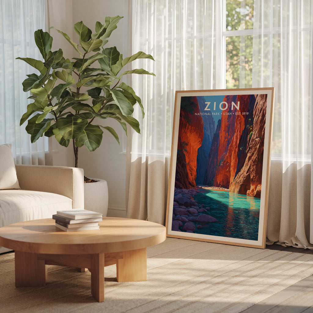 Retro Zion National Park Print