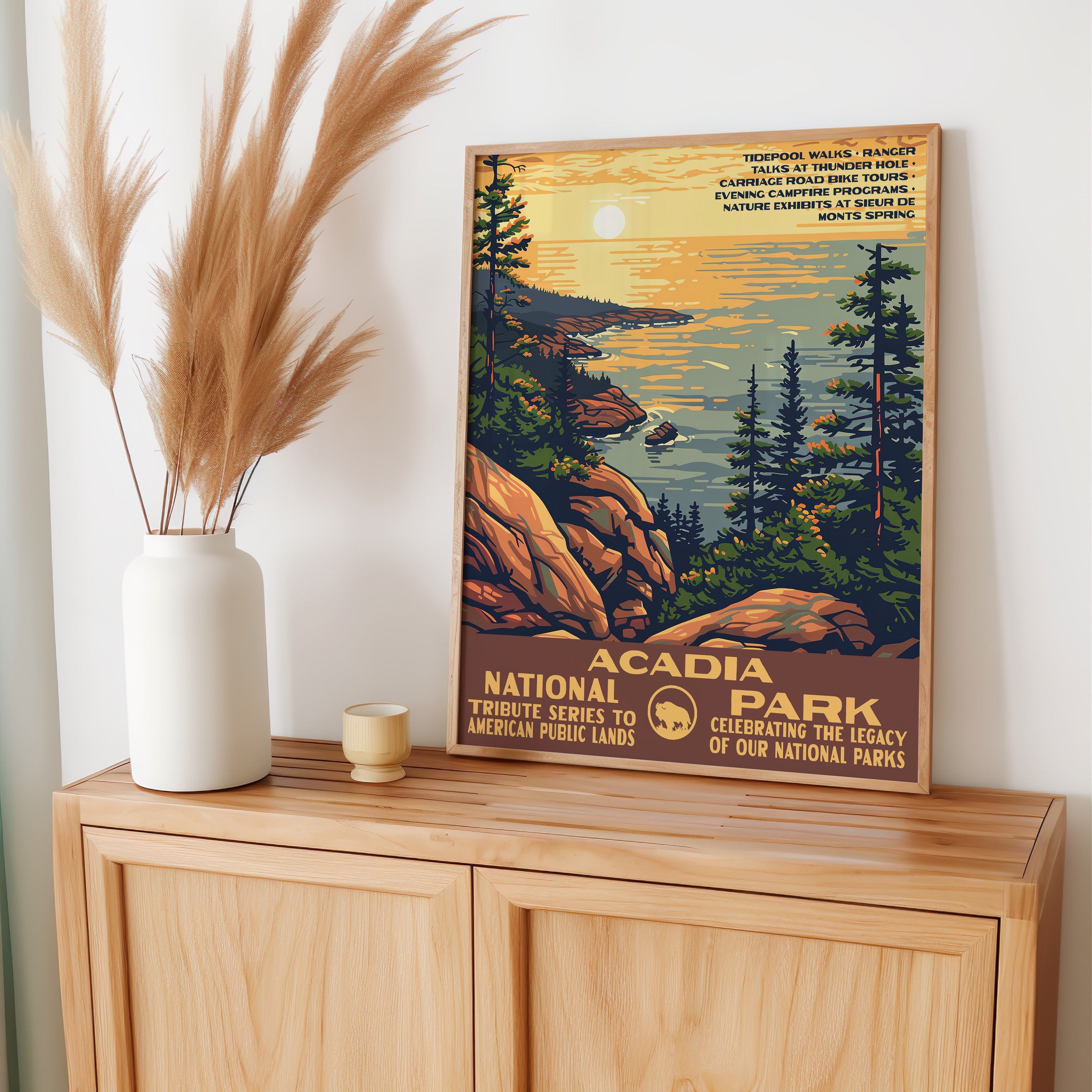 Acadia National Park Vintage WPA Art