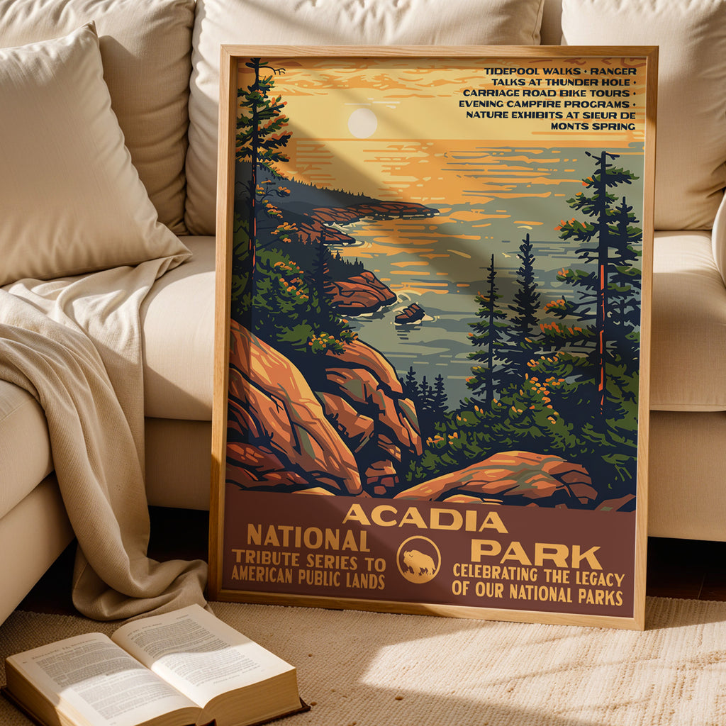 Acadia National Park Vintage WPA Art