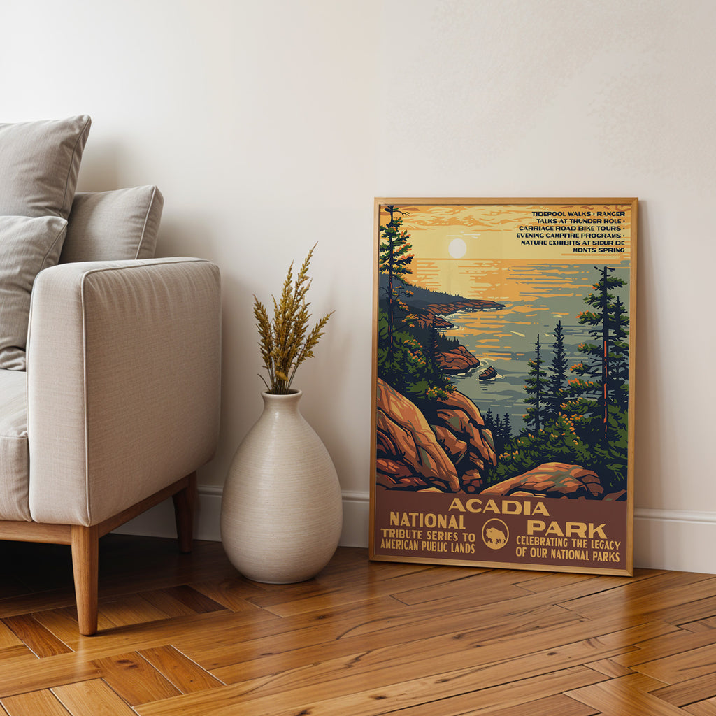 Acadia National Park Vintage WPA Art