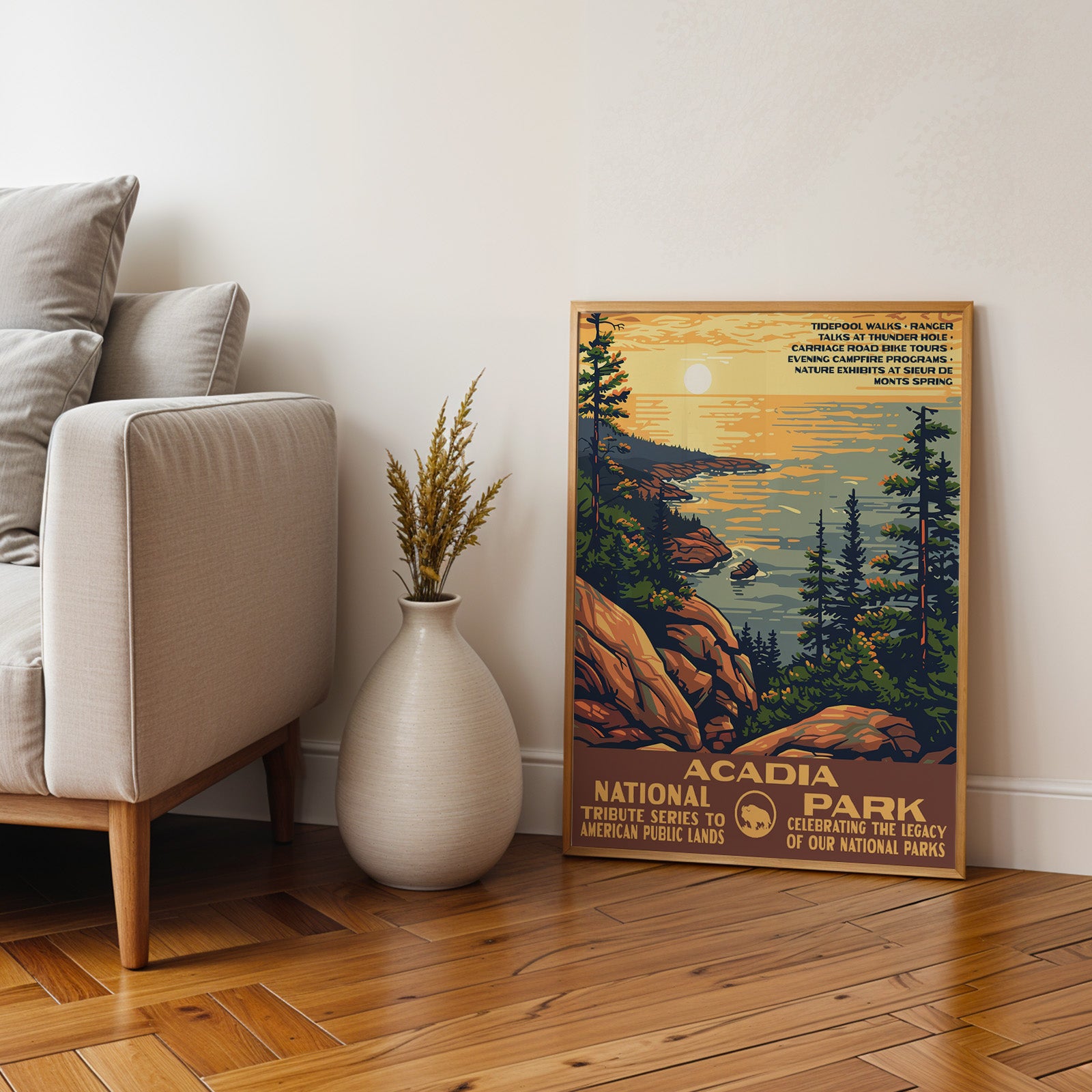 Acadia National Park Vintage WPA Art