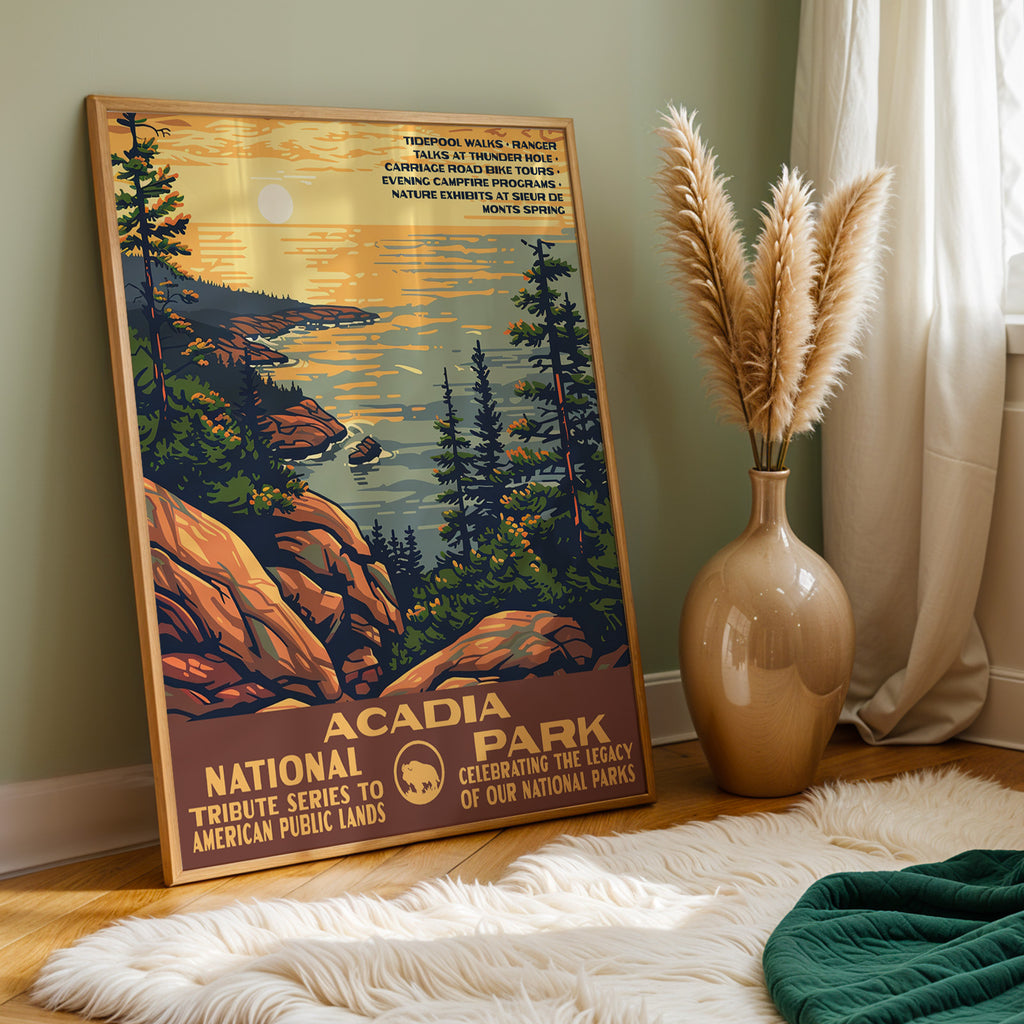 Acadia National Park Vintage WPA Art