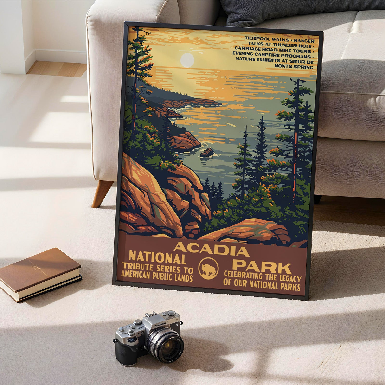 Acadia National Park Vintage WPA Art