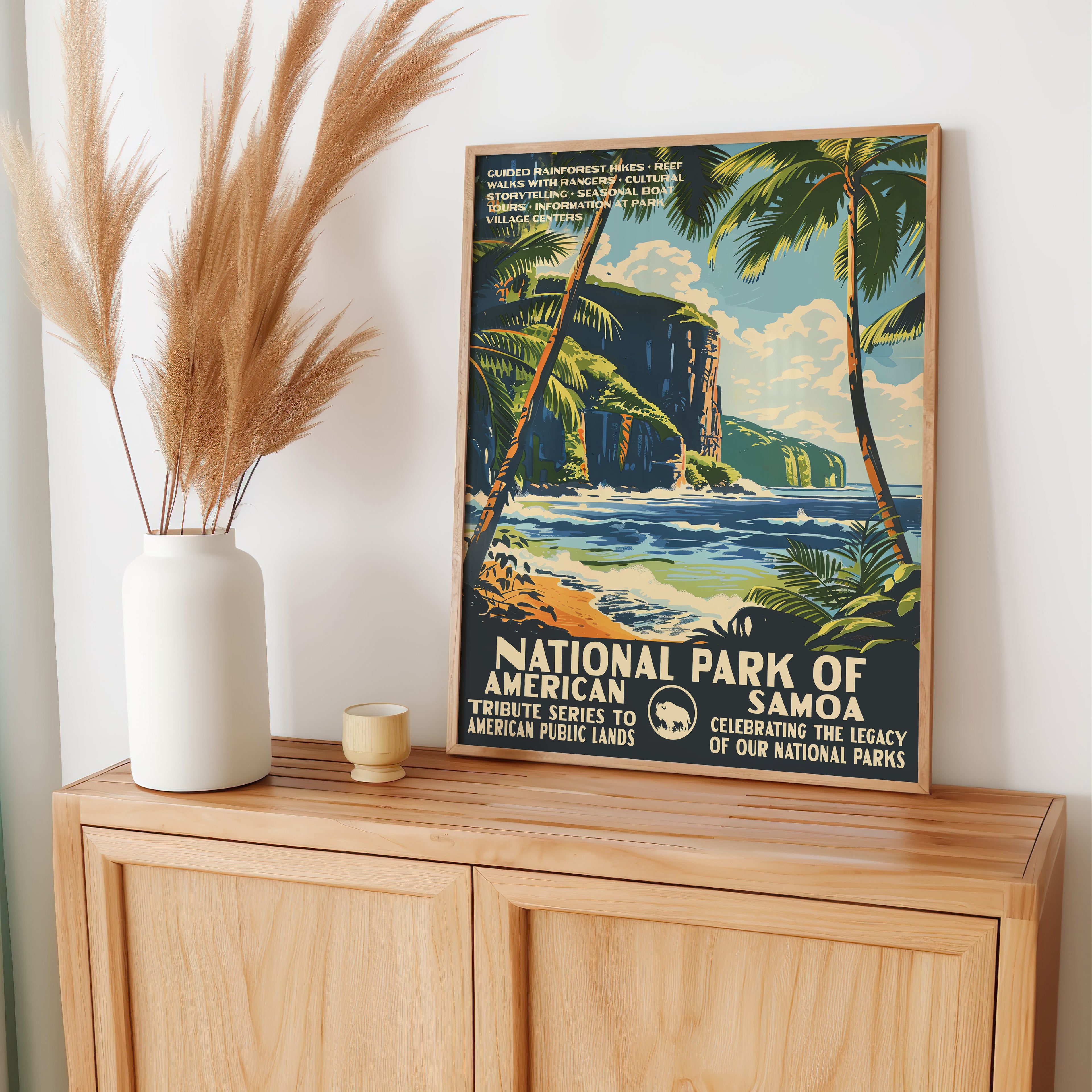 American Samoa National Park Vintage WPA Art