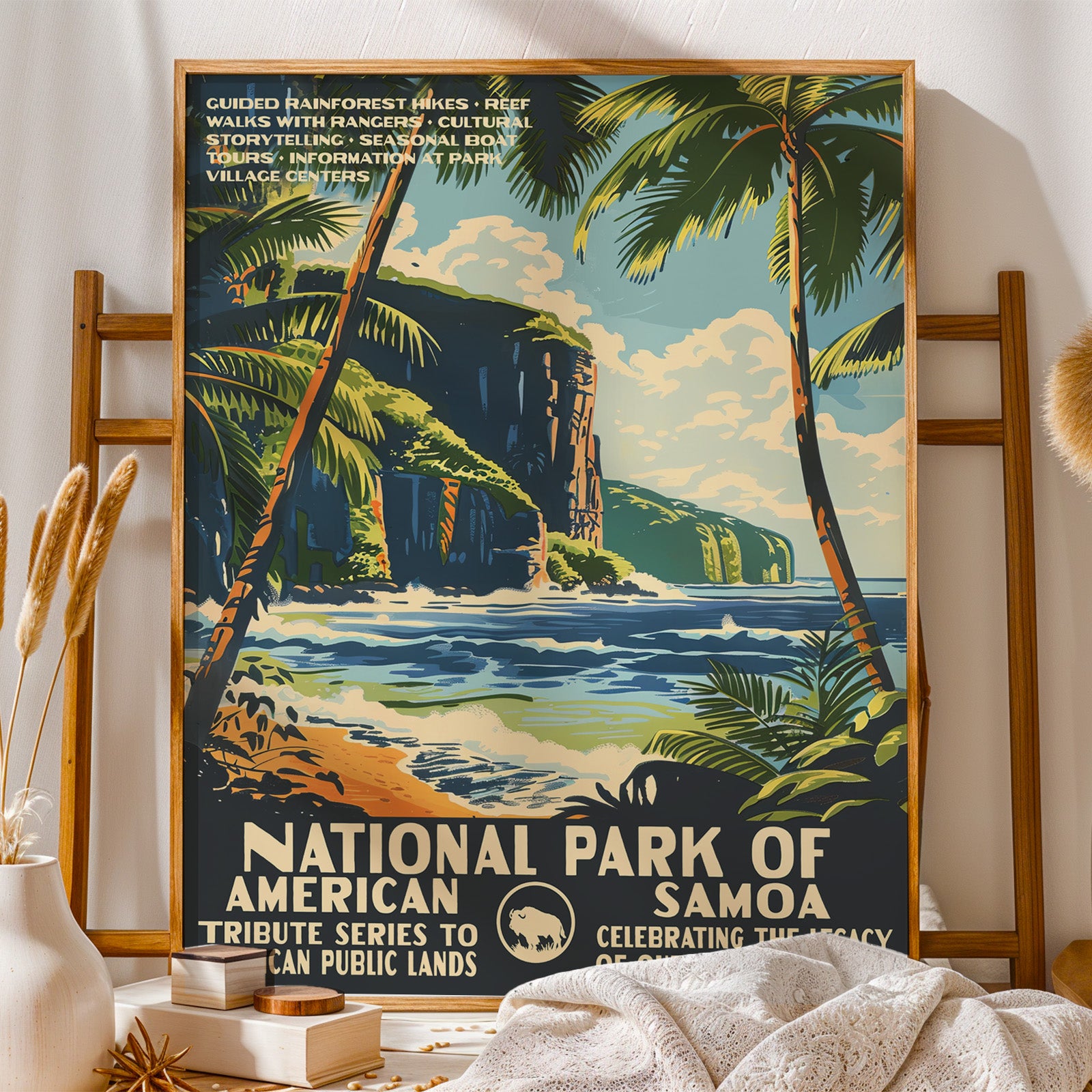 American Samoa National Park Vintage WPA Art