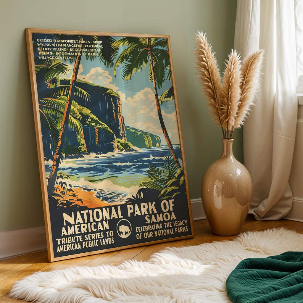 American Samoa National Park Vintage WPA Art