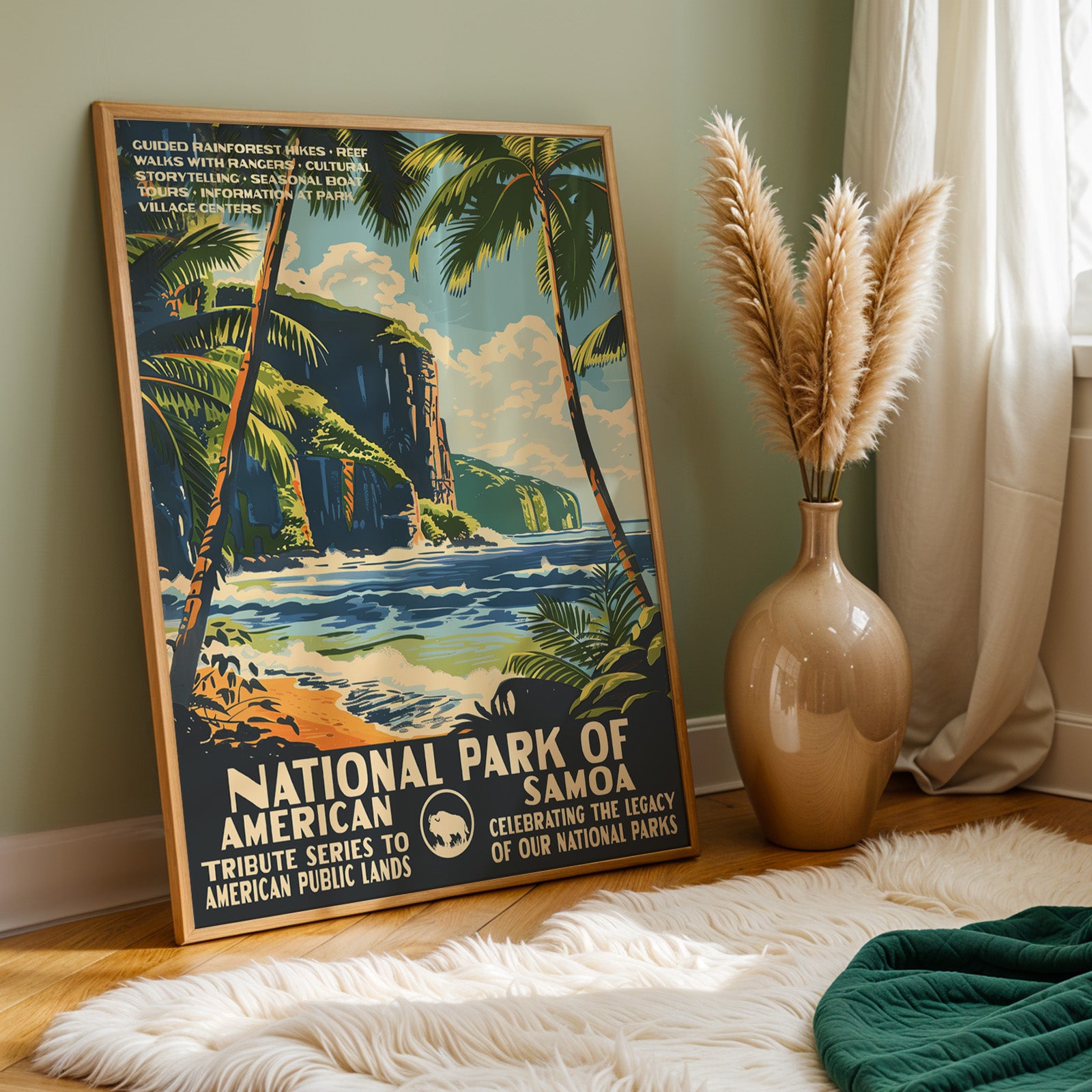 American Samoa National Park Vintage WPA Art