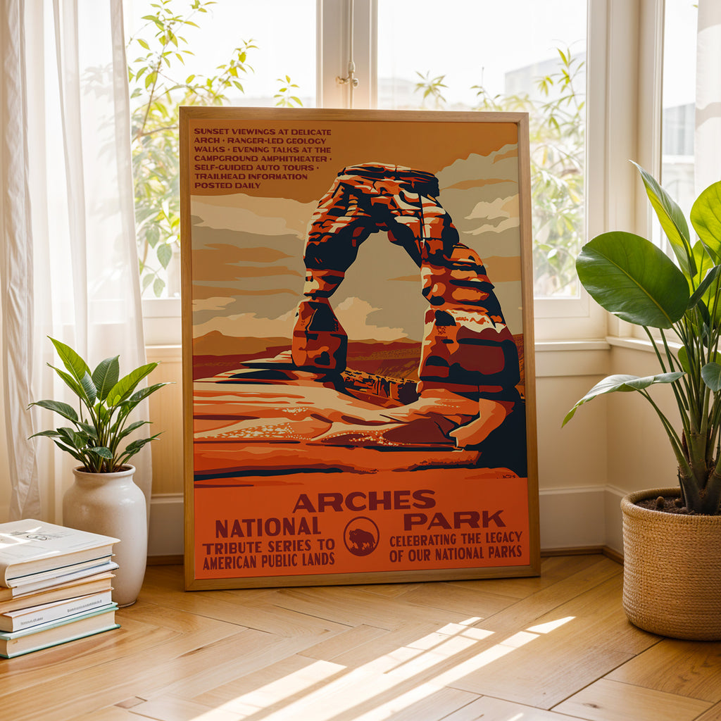 Arches National Park Vintage WPA Art