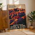Badlands National Park Vintage WPA Art