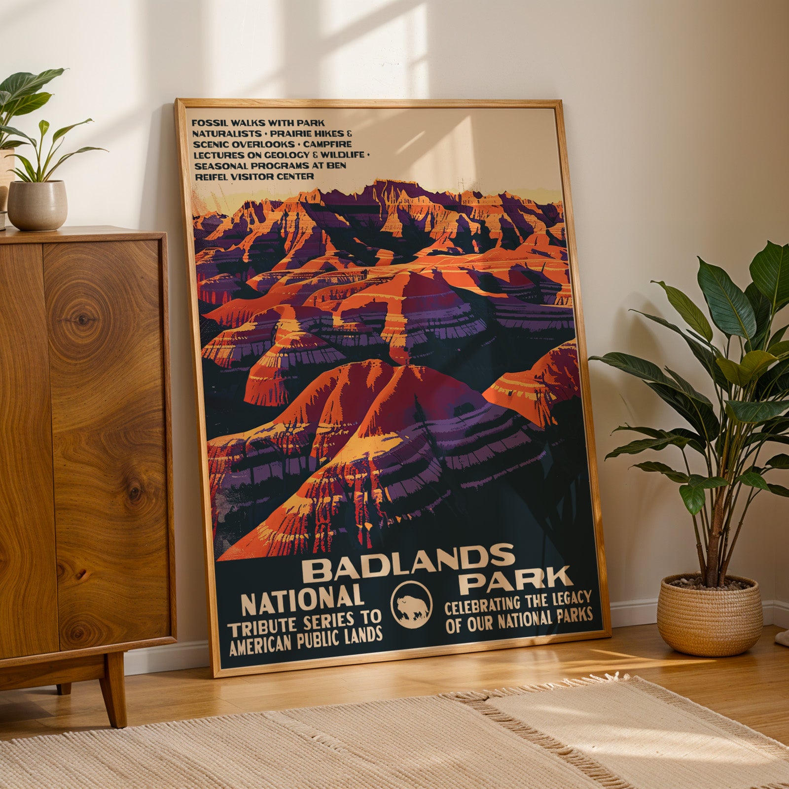 Badlands National Park Vintage WPA Art