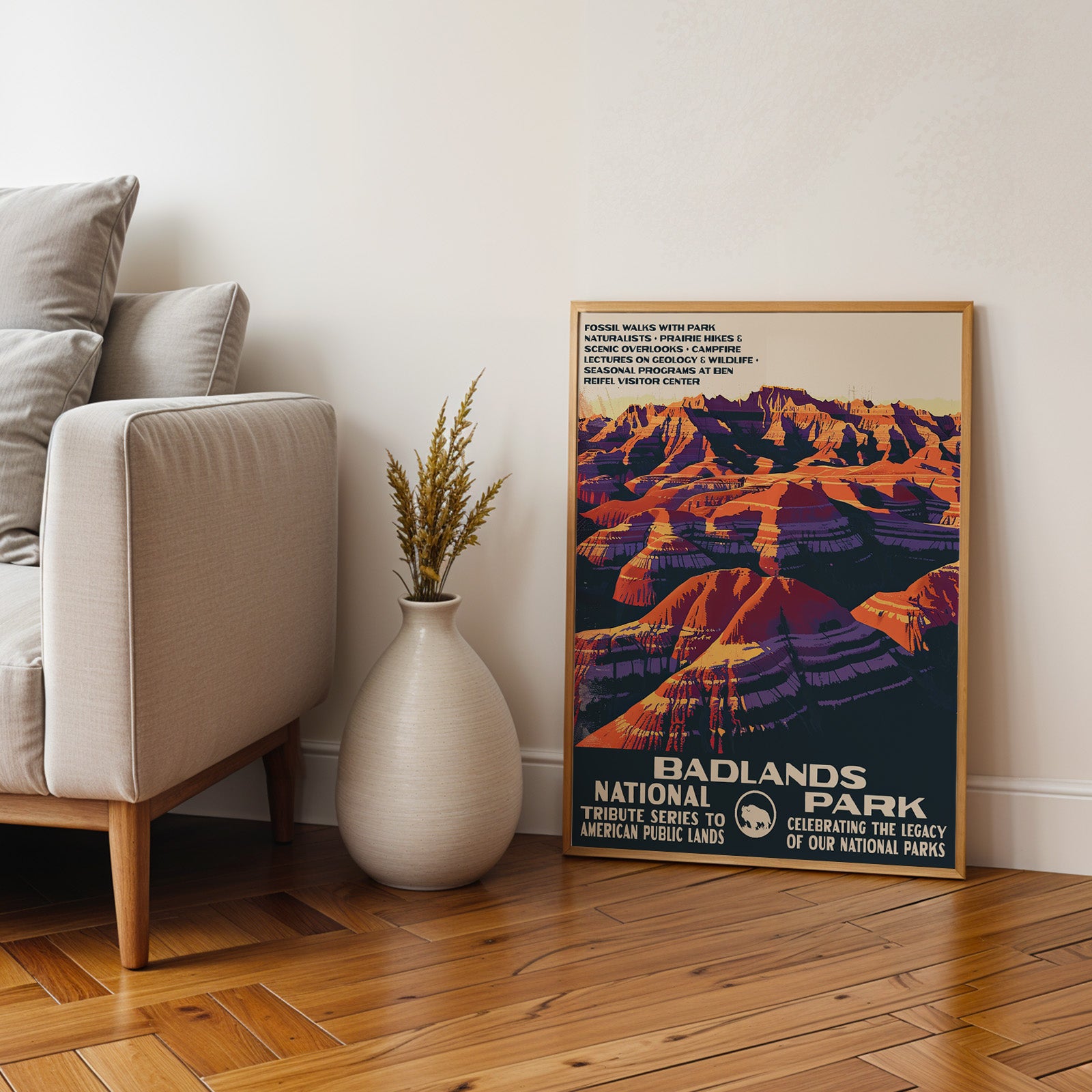 Badlands National Park Vintage WPA Art
