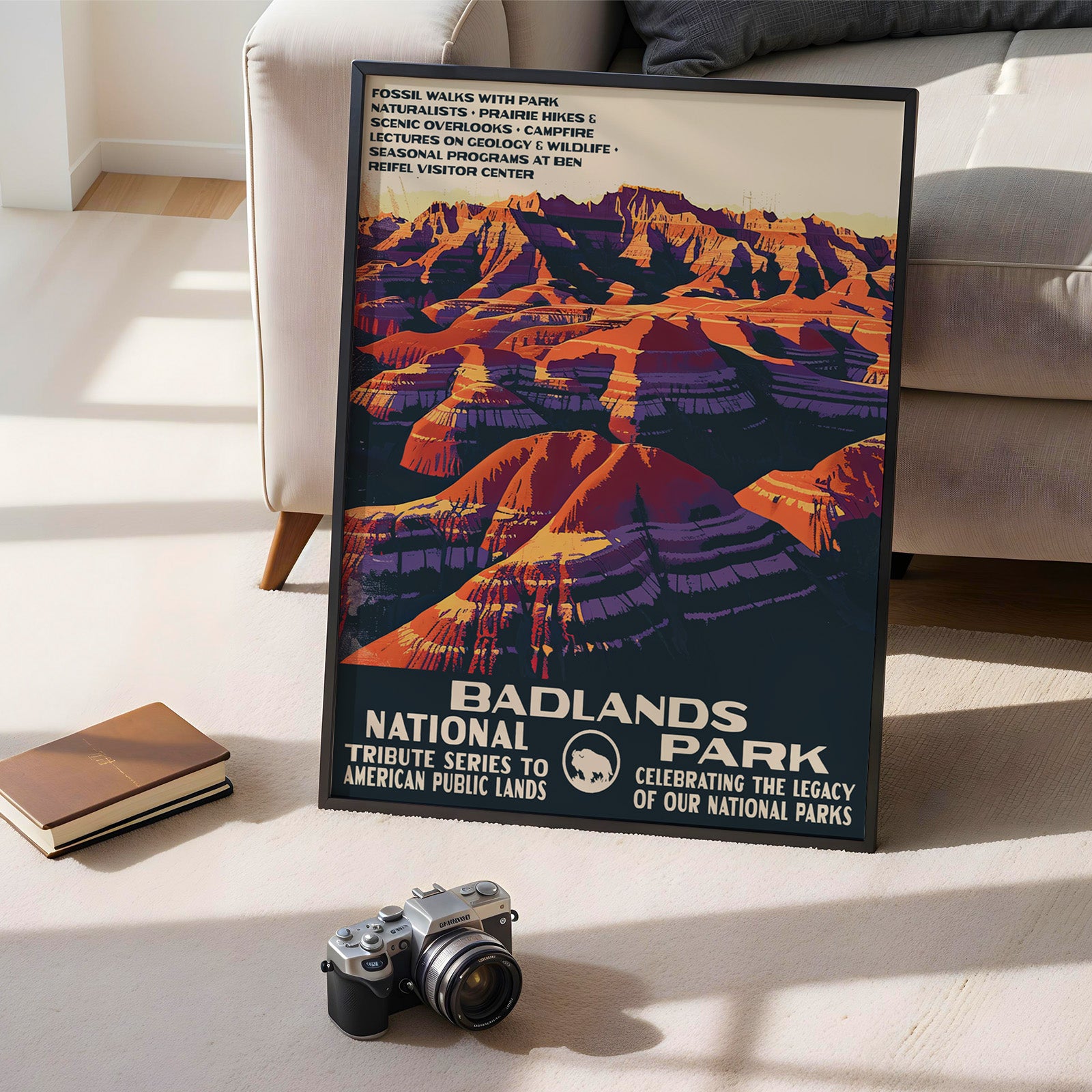 Badlands National Park Vintage WPA Art