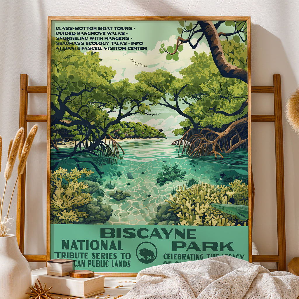 Biscayne National Park Vintage WPA Art