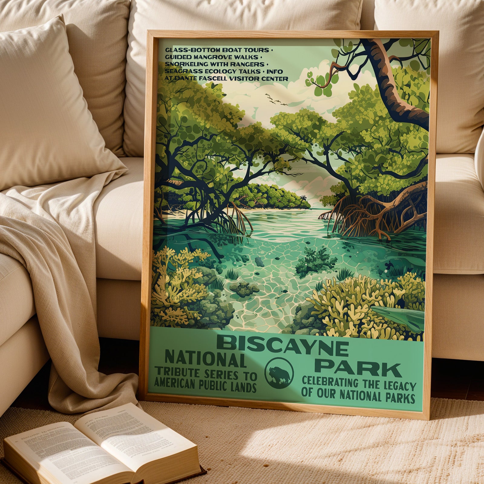 Biscayne National Park Vintage WPA Art