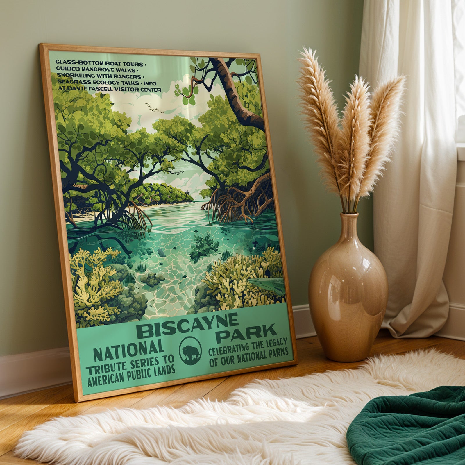 Biscayne National Park Vintage WPA Art
