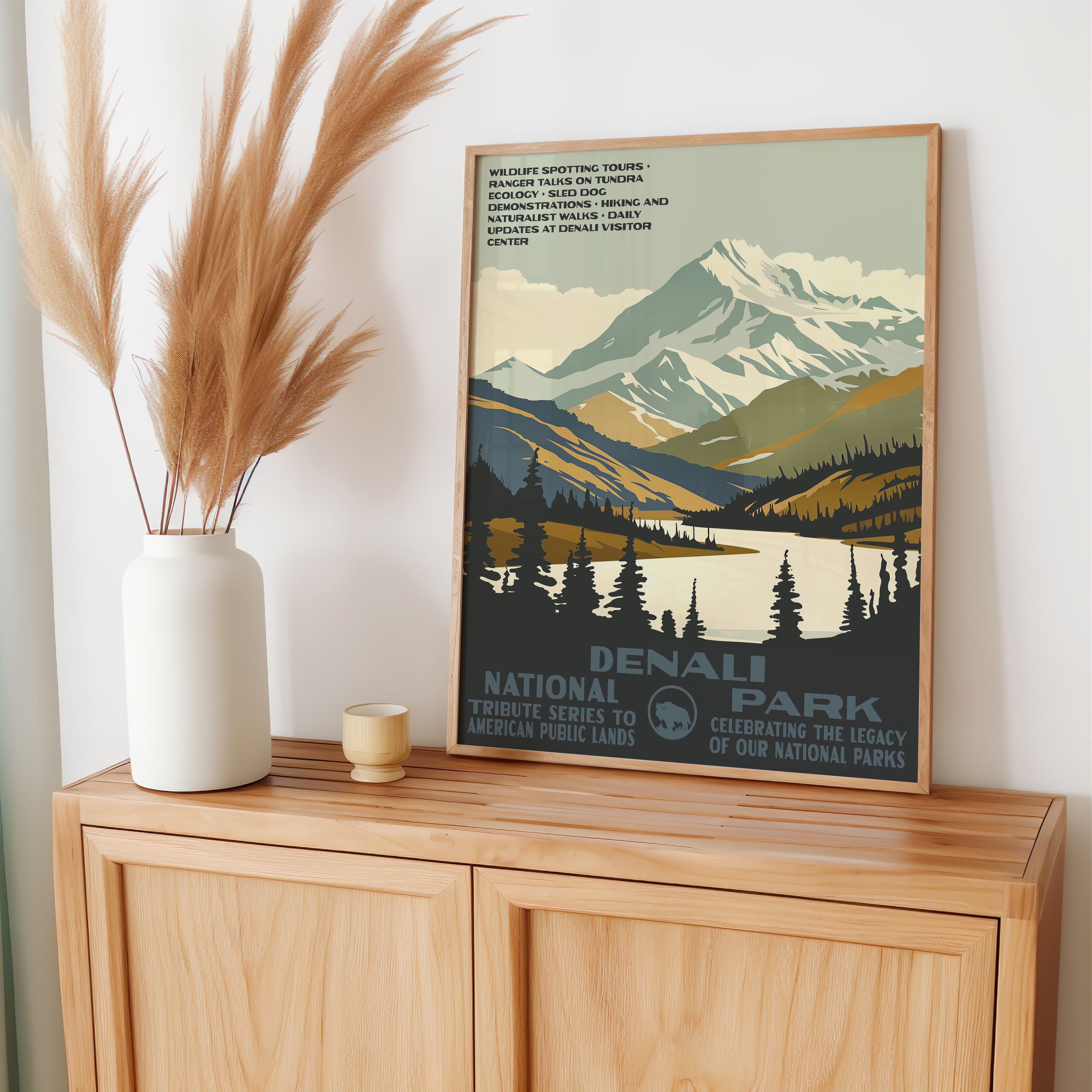 Denali National Park Vintage WPA Art