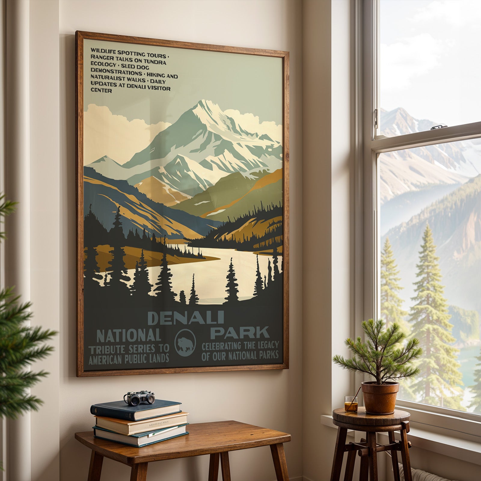 Denali National Park Vintage WPA Art