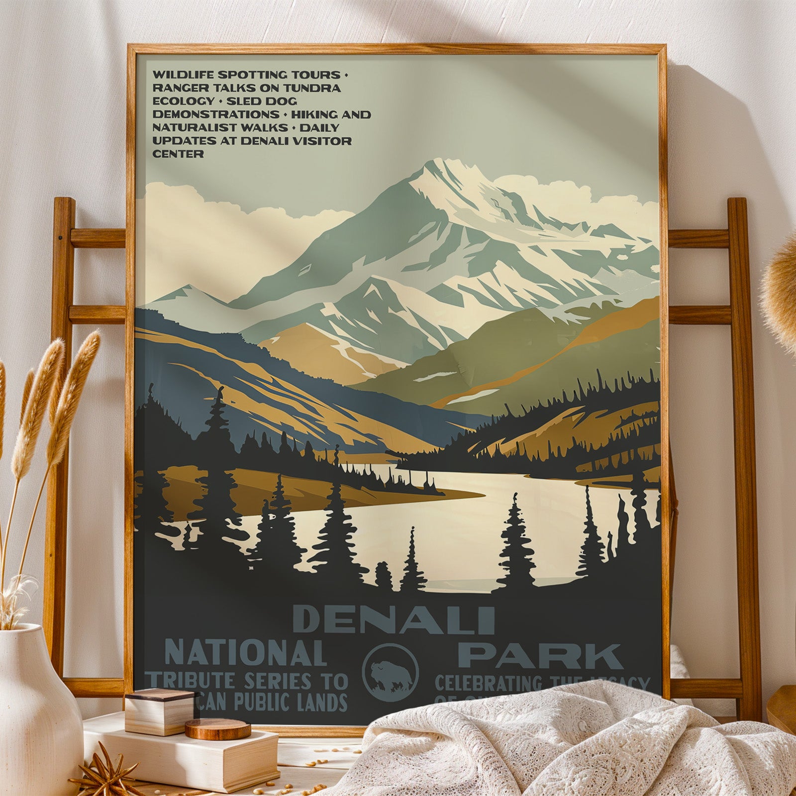 Denali National Park Vintage WPA Art