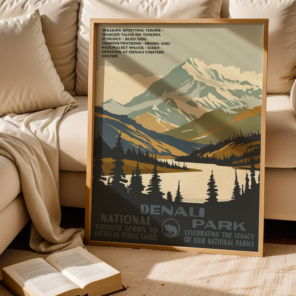 Denali National Park Vintage WPA Art