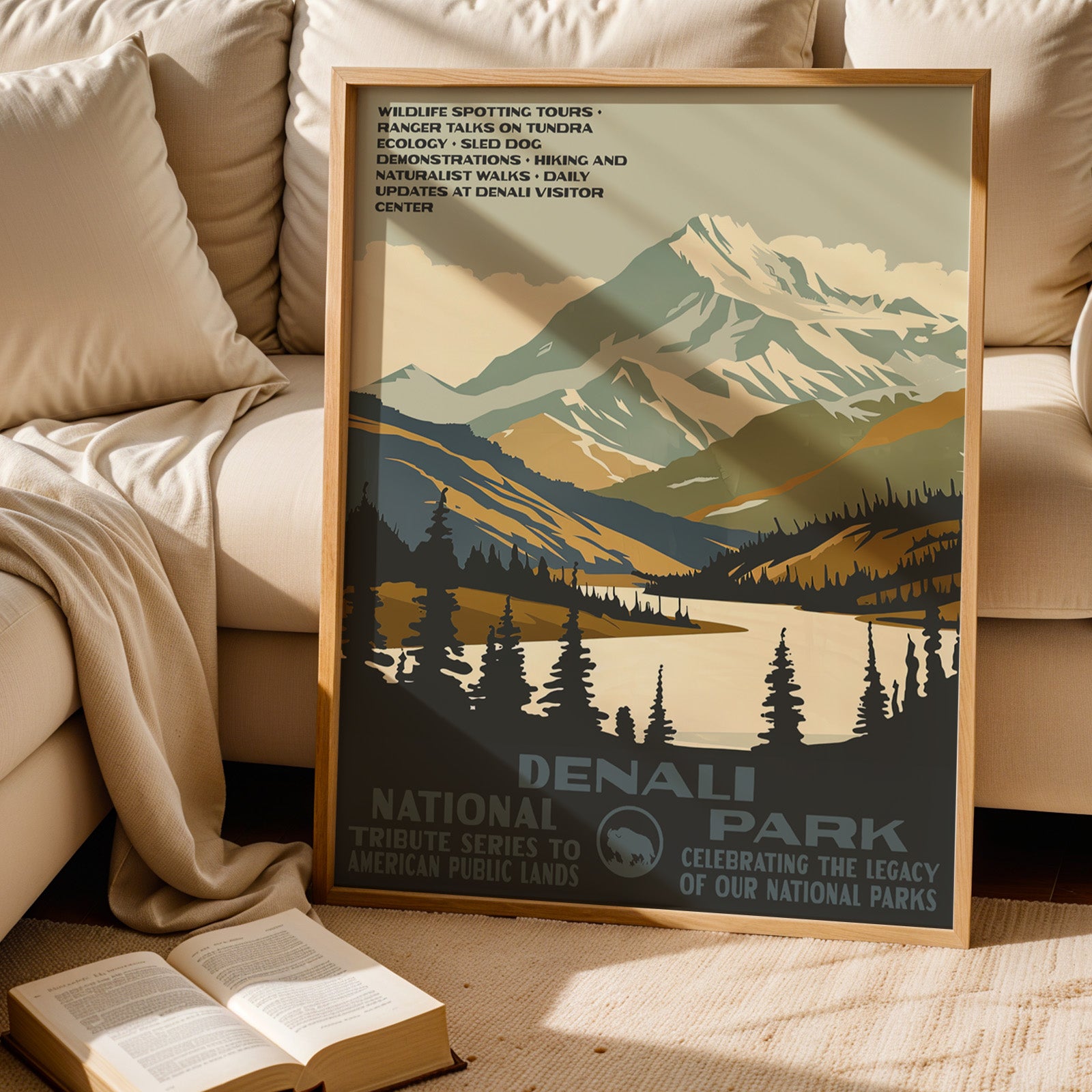 Denali National Park Vintage WPA Art