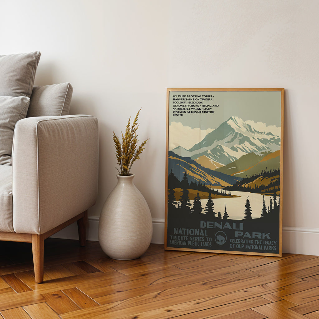 Denali National Park Vintage WPA Art