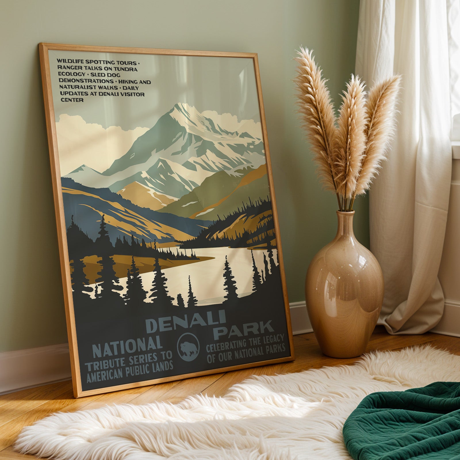 Denali National Park Vintage WPA Art