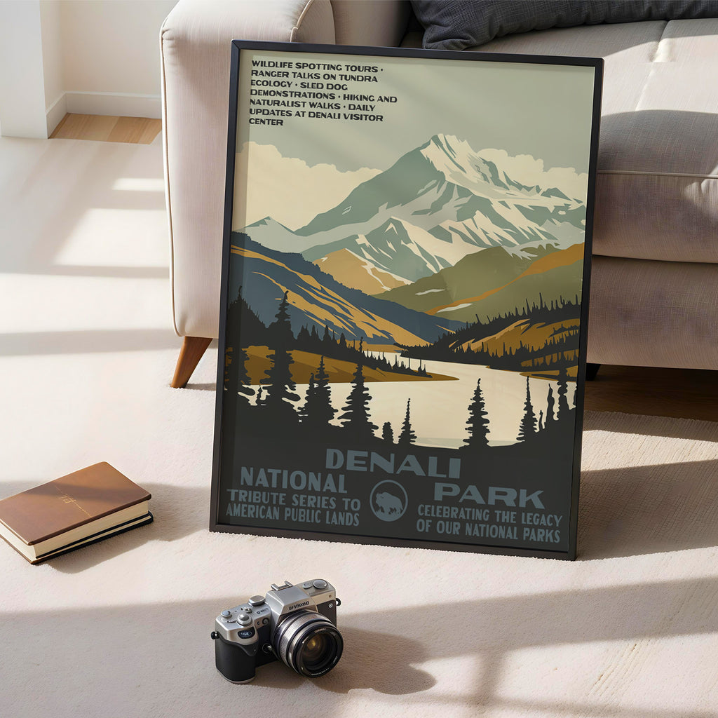 Denali National Park Vintage WPA Art