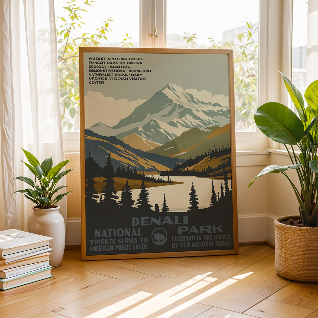 Denali National Park Vintage WPA Art