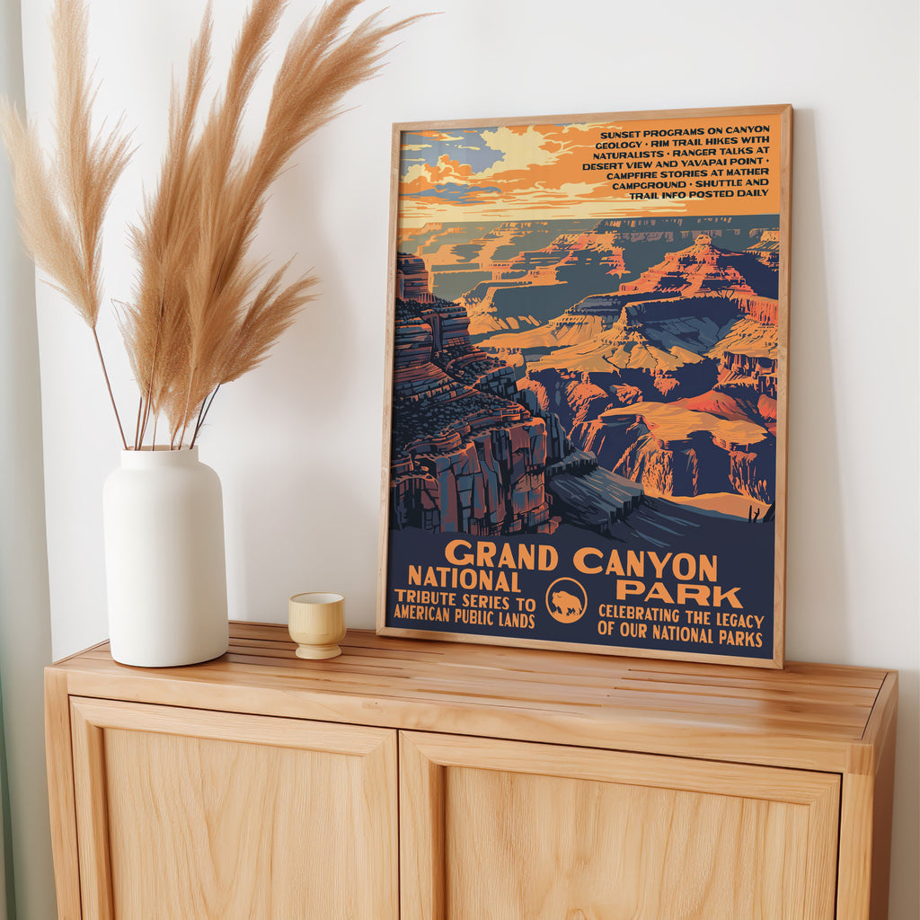 Grand Canyon National Park Vintage WPA Art