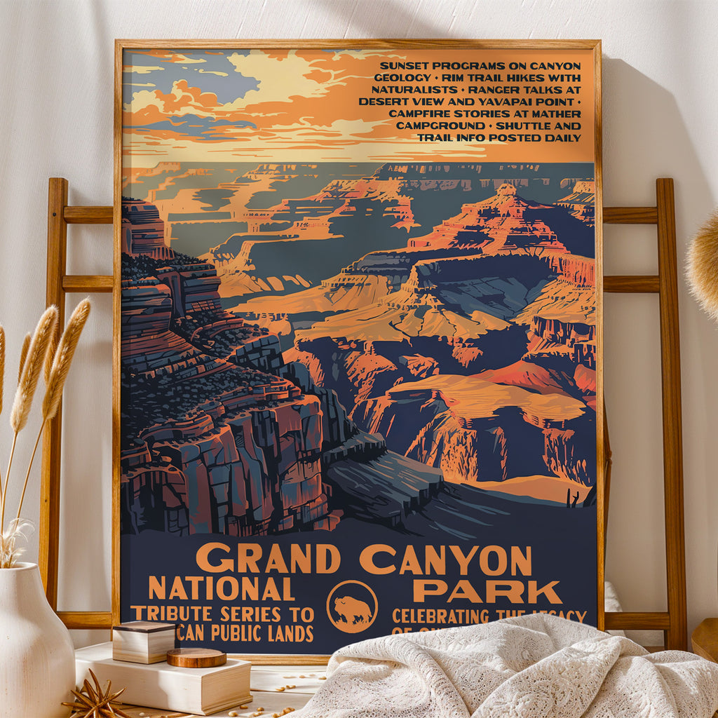Grand Canyon National Park Vintage WPA Art