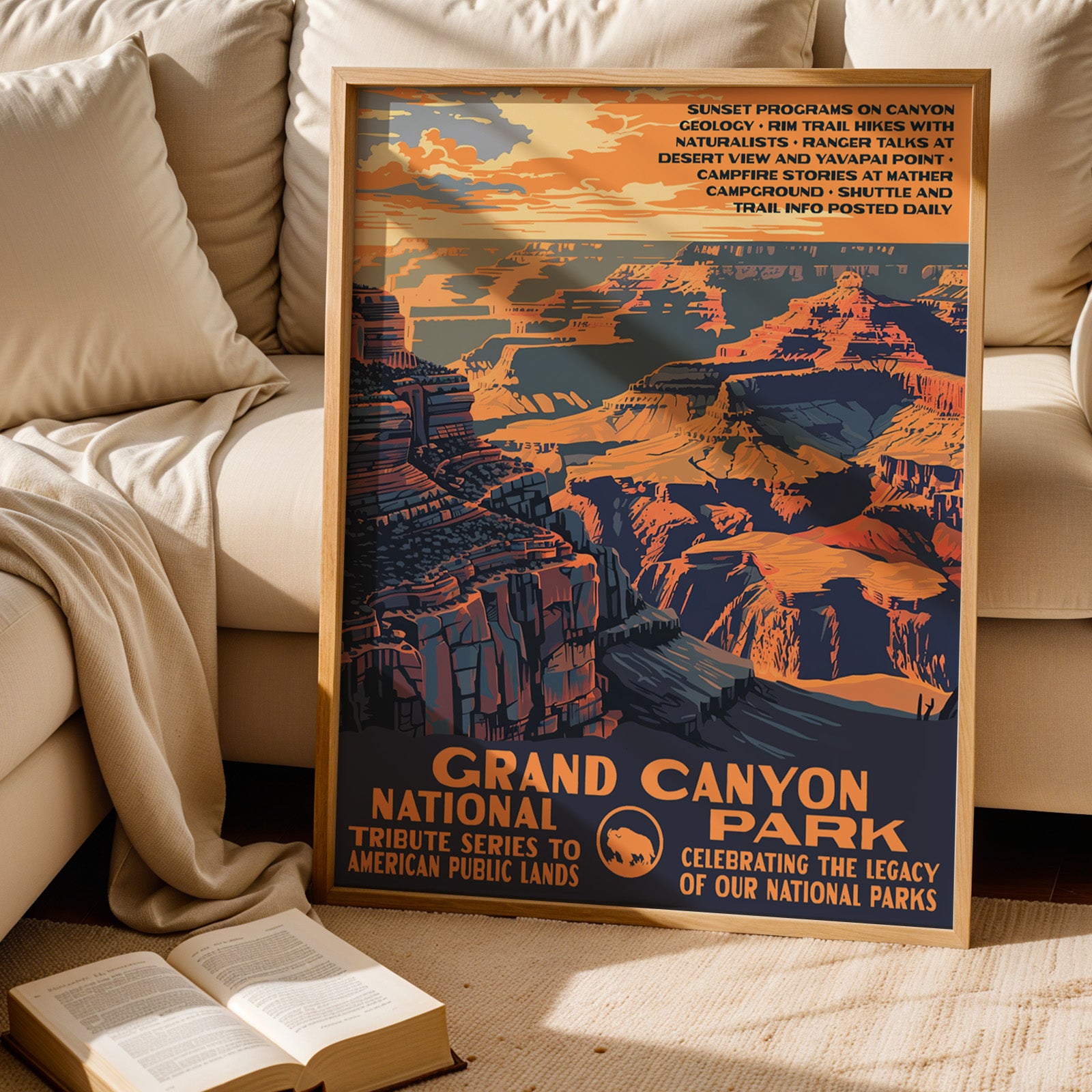Grand Canyon National Park Vintage WPA Art