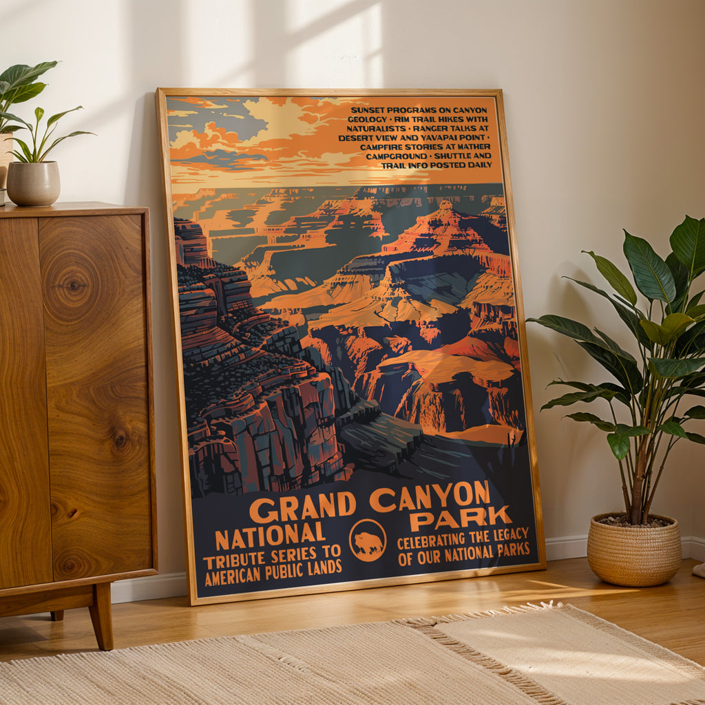 Grand Canyon National Park Vintage WPA Art