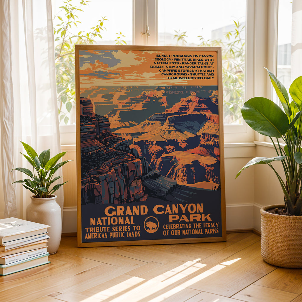 Grand Canyon National Park Vintage WPA Art