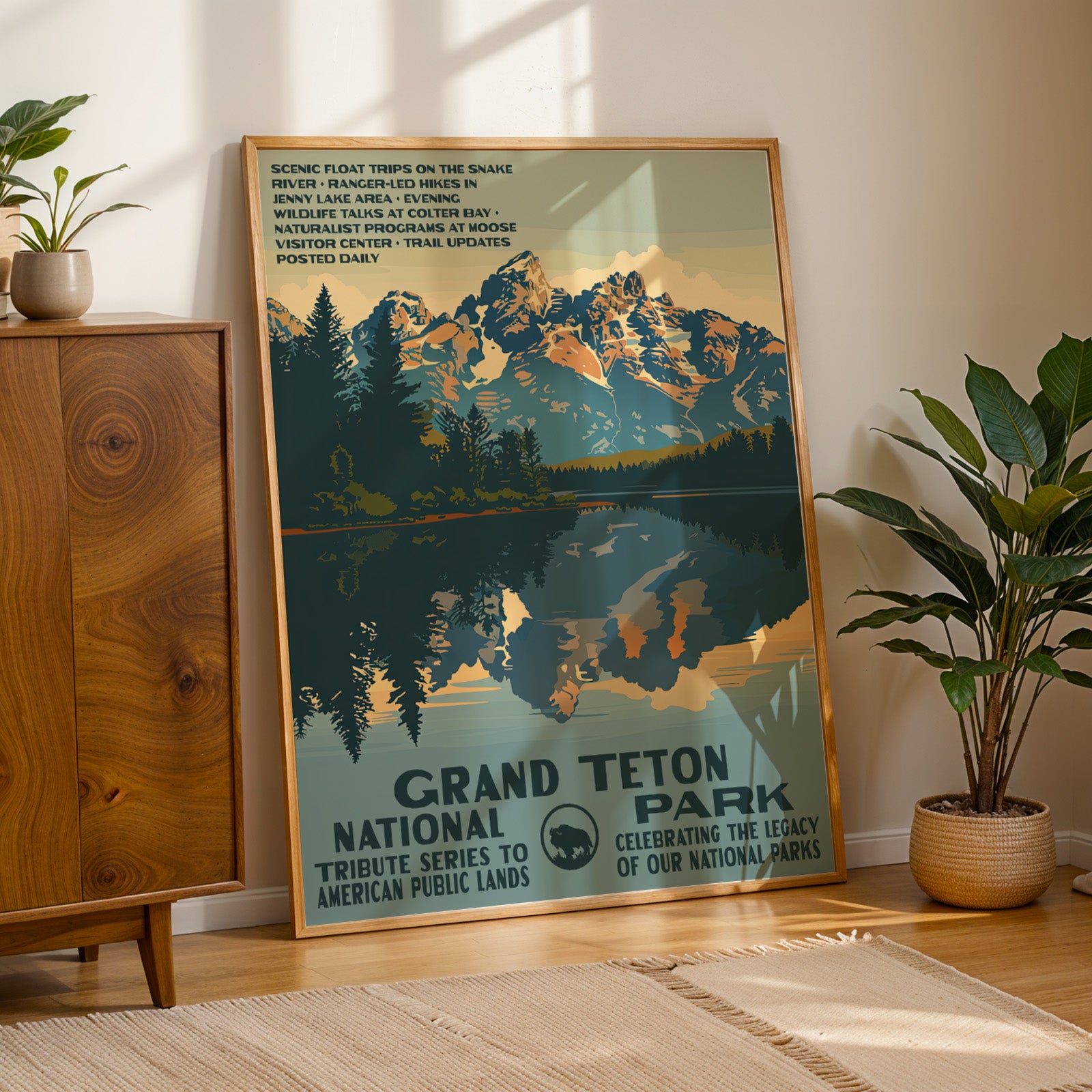 Grand Teton National Park Vintage WPA Art