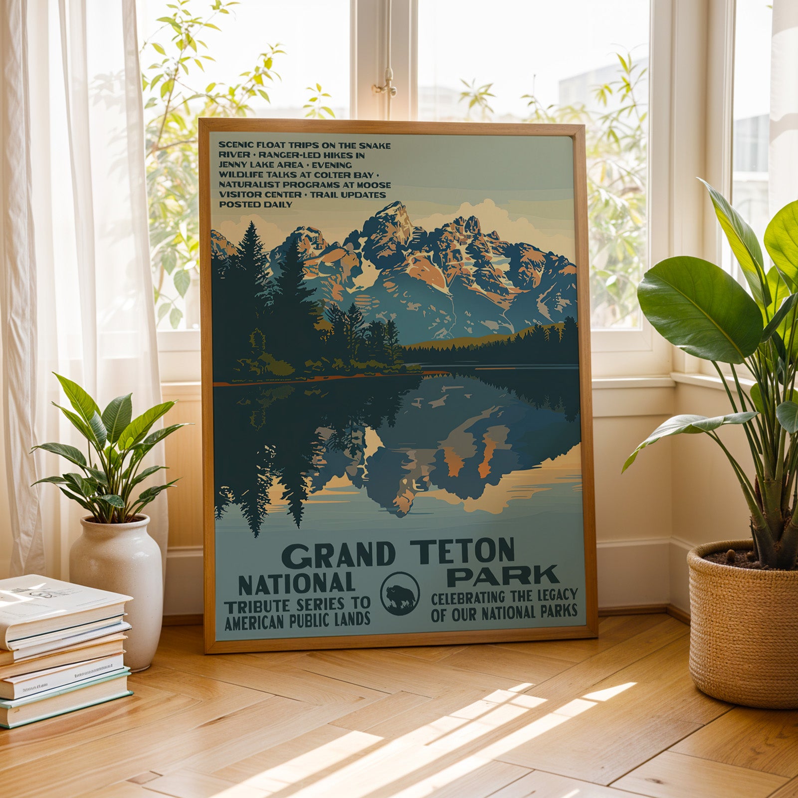 Grand Teton National Park Vintage WPA Art