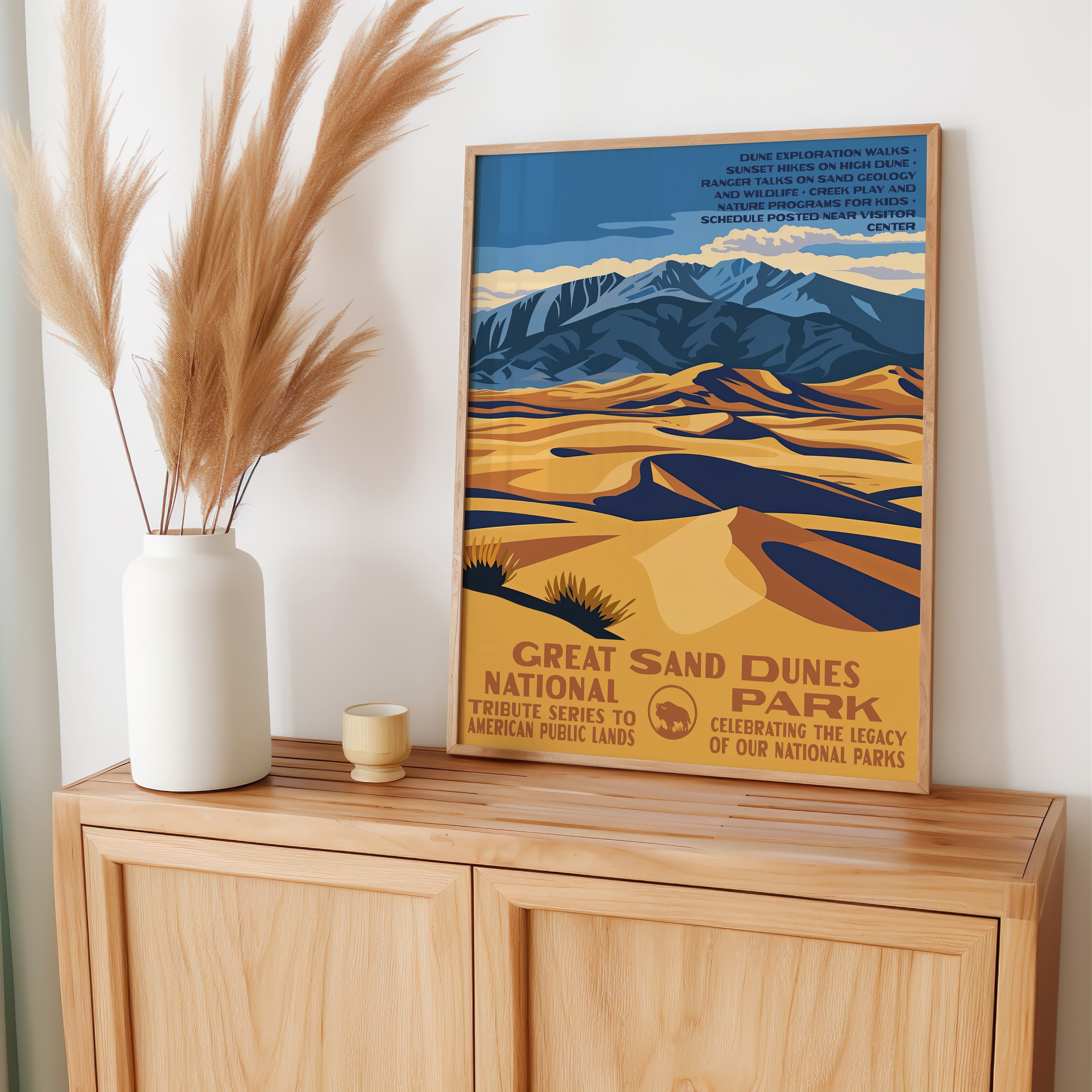 Great Sand Dunes National Park Vintage WPA Art