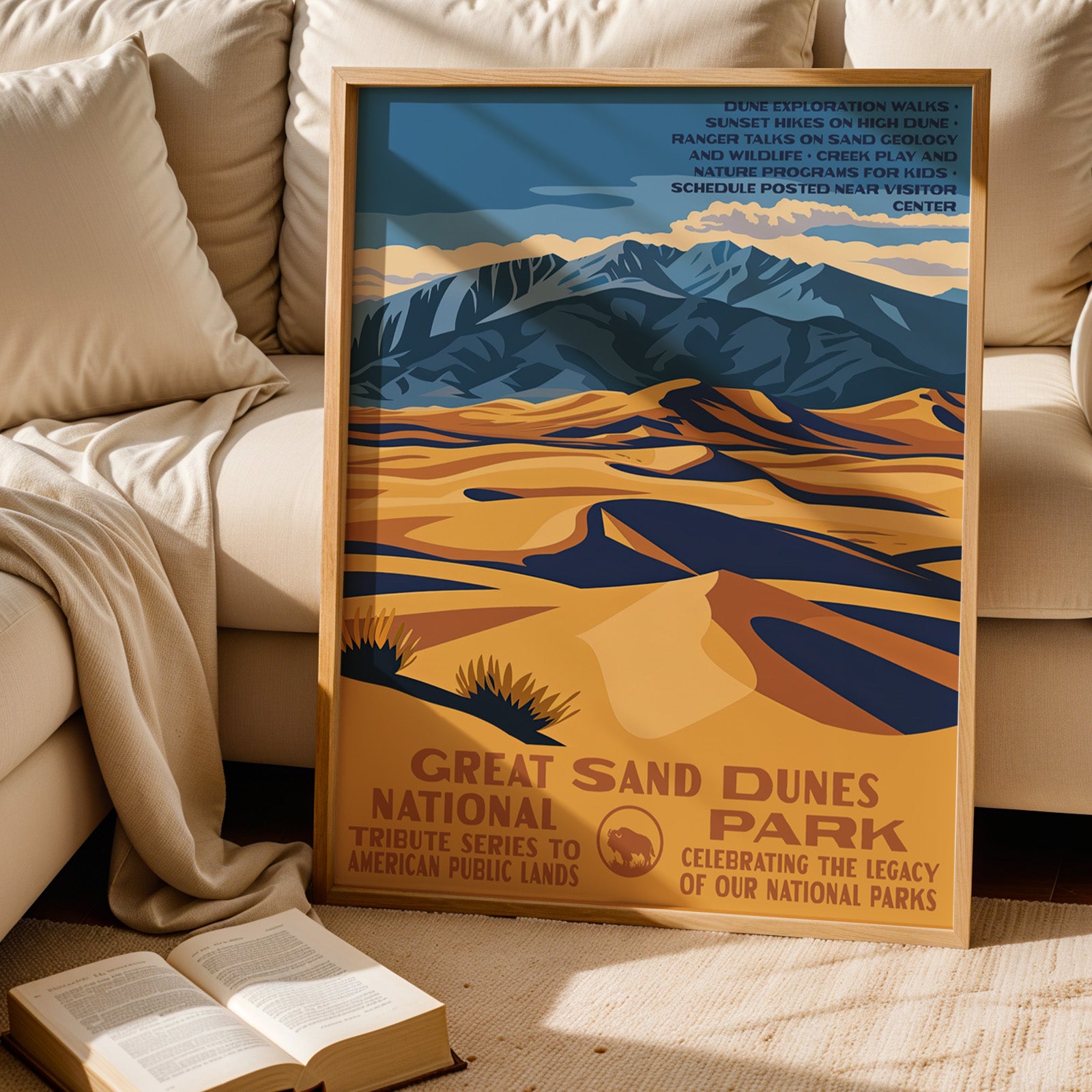 Great Sand Dunes National Park Vintage WPA Art