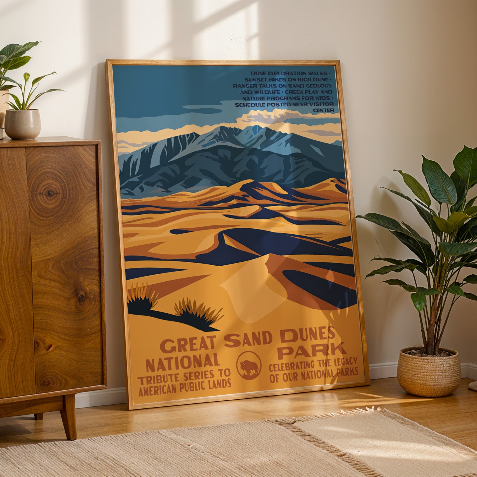 Great Sand Dunes National Park Vintage WPA Art