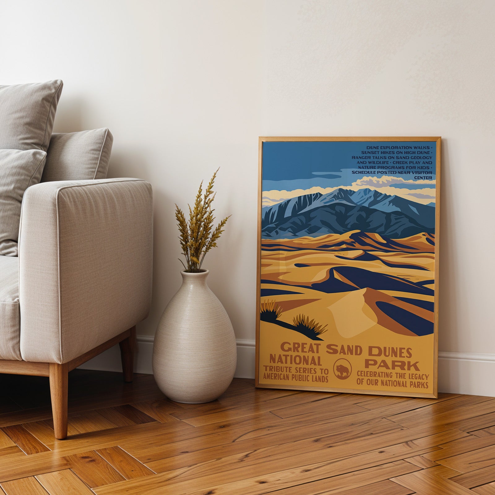 Great Sand Dunes National Park Vintage WPA Art