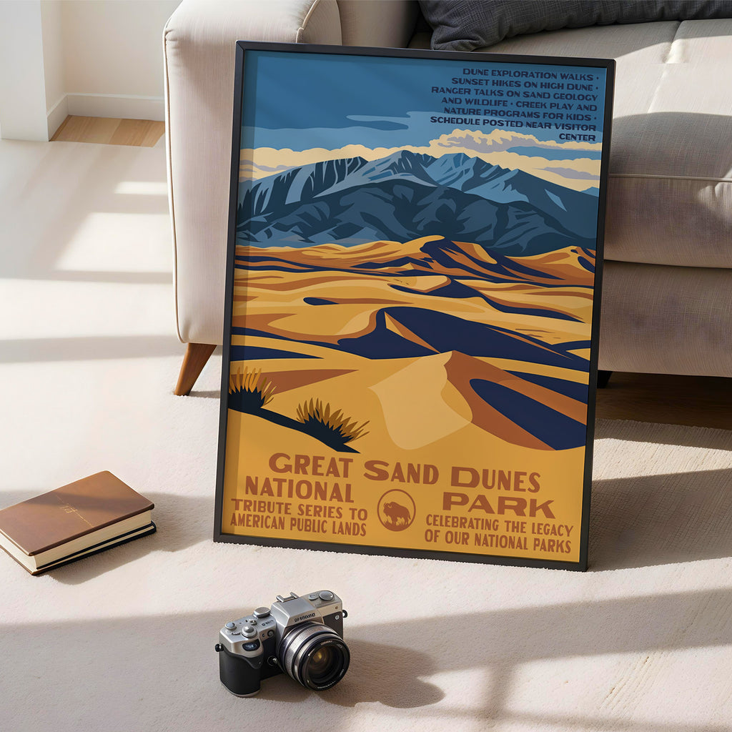 Great Sand Dunes National Park Vintage WPA Art